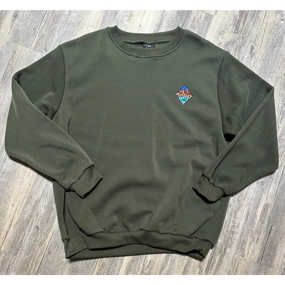 Original Deluxe Supply Sweatshirt Crewneck Outdoor Mountain Green Men’s Large